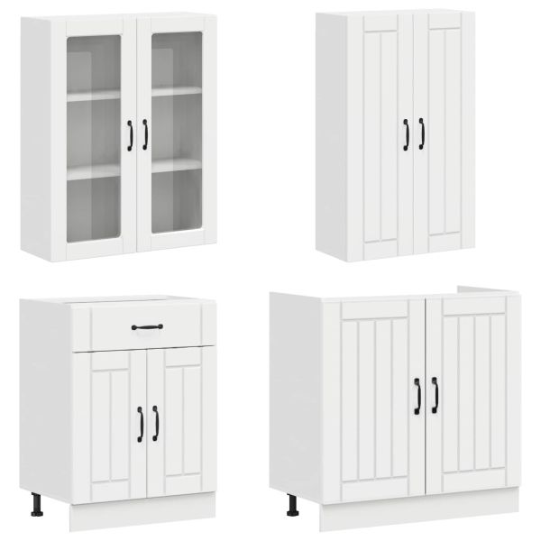 Кухненски единица LUCCA 8 pcs Бял гланц Инженерна дървесина