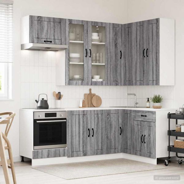Кухненски единица LUCCA 8 pcs Сив Сонома Инженерна дървесина