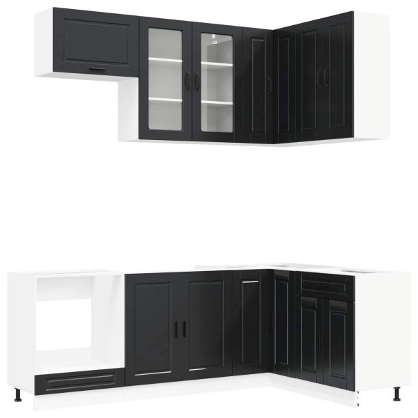 Кухненски единица PORTO 8 pcs Черно Инженерна дървесина