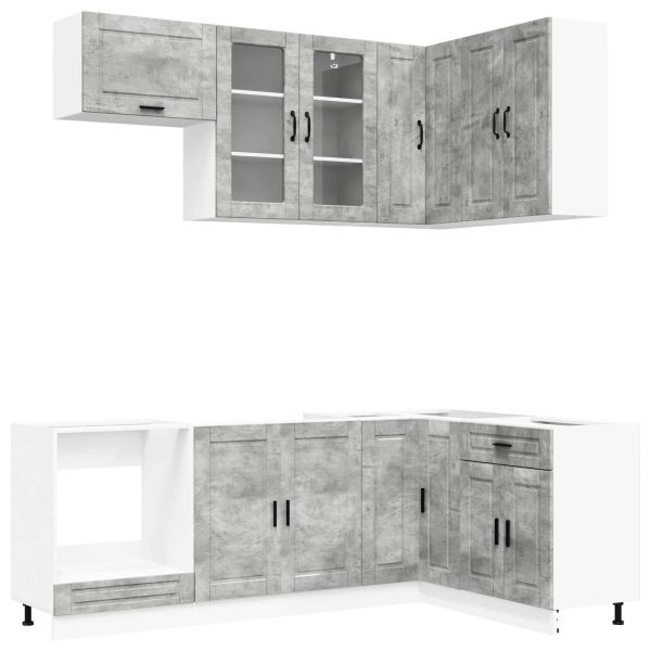 Кухненски единица PORTO 8 pcs Бетонно сиво Инженерна дървесина