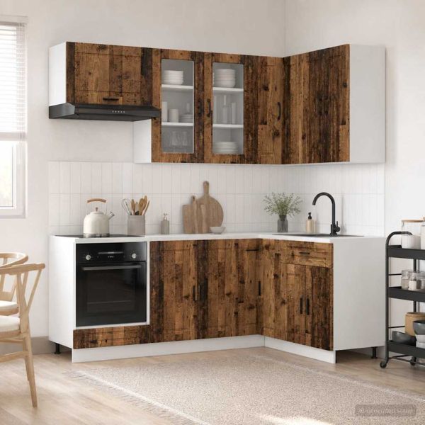 Кухненски единица PORTO 8 pcs Старо дърво Инженерна дървесина