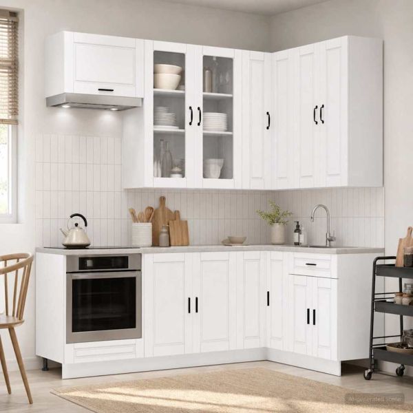 Кухненски единица PORTO 8 pcs Бяло Инженерна дървесина