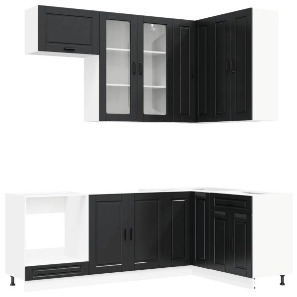 Кухненски единица PORTO 8 pcs Черно Инженерна дървесина