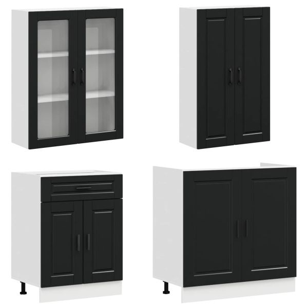 Кухненски единица PORTO 8 pcs Черно Инженерна дървесина