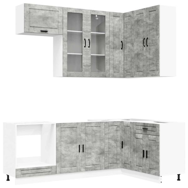 Кухненски единица PORTO 8 pcs Бетонно сиво Инженерна дървесина