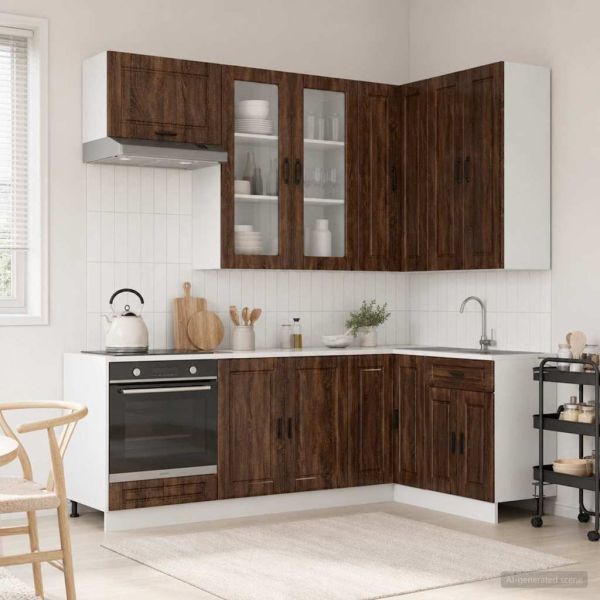 Кухненски единица PORTO 8 pcs Кафяв дъб Инженерна дървесина