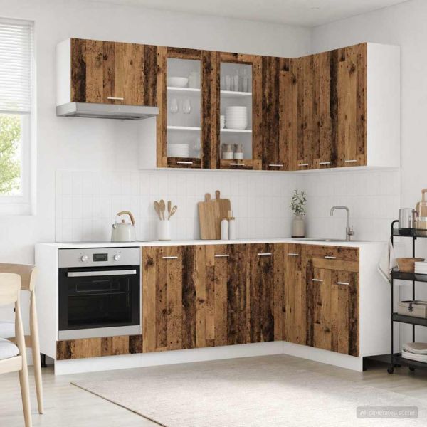 Кухненски единица LYON 8 pcs Старо дърво Инженерна дървесина