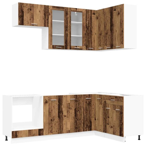 Кухненски единица LYON 8 pcs Старо дърво Инженерна дървесина