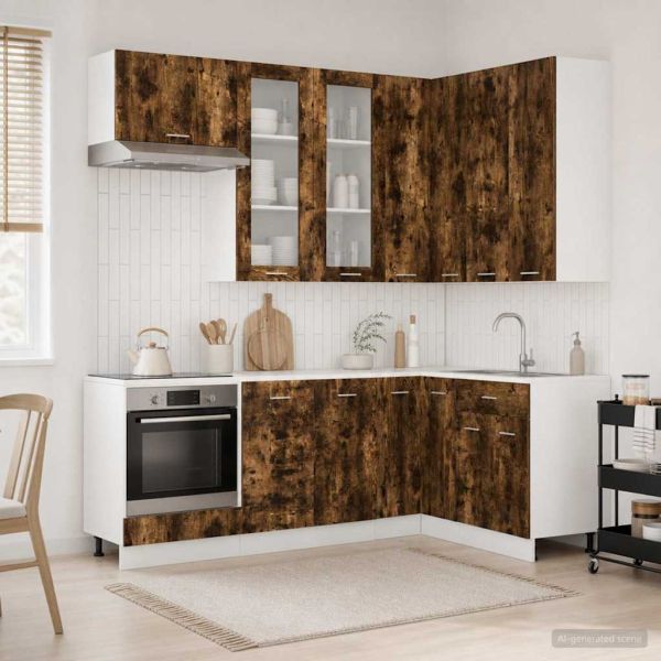 Кухненски единица LYON 8 pcs Опушен дъб Инженерна дървесина
