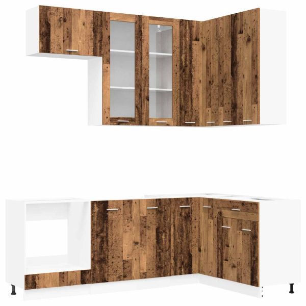 Кухненски единица LYON 8 pcs Старо дърво Инженерна дървесина