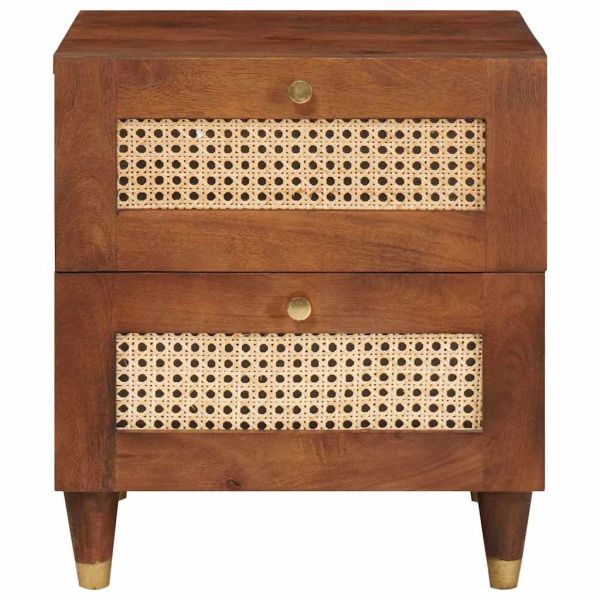 Нощен шкаф с чекмедже 2 pcs Кафяво 40 x 33,5 x 46 см