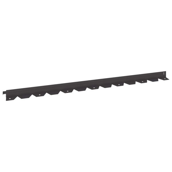 Ограда за трева 10 pcs 102 x 4 x 4 см Стомана Черно