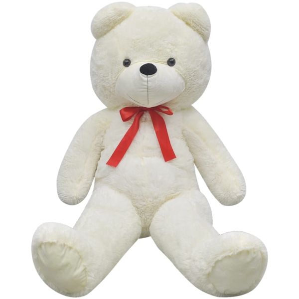Плюшена играчка мече, бяла, 242 см