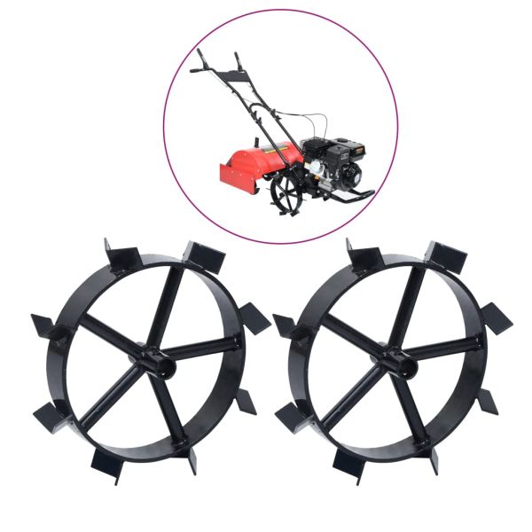 Метални колела за 6,5 HP бензинова мотофреза, 2 бр