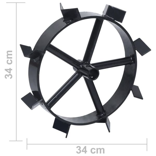 Метални колела за 6,5 HP бензинова мотофреза, 2 бр