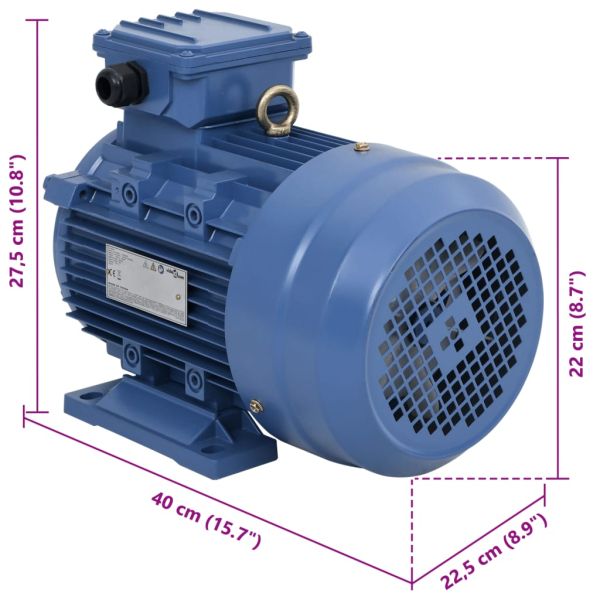 Трифазен електромотор алуминий 4kW/5,5HP 2 полюса 2840 об/мин