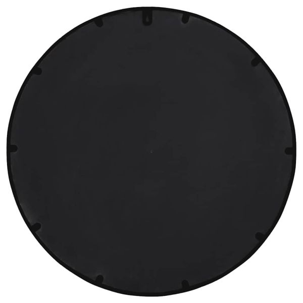 Градинско огледало черно 40x4 см желязо кръгло за открито