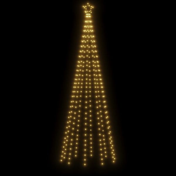 Коледна елха с шип, топло бяло, 310 LED, 300 см