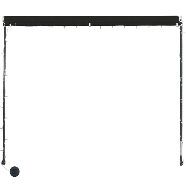 Сенник с падащо рамо с LED, 300х150 см, антрацит