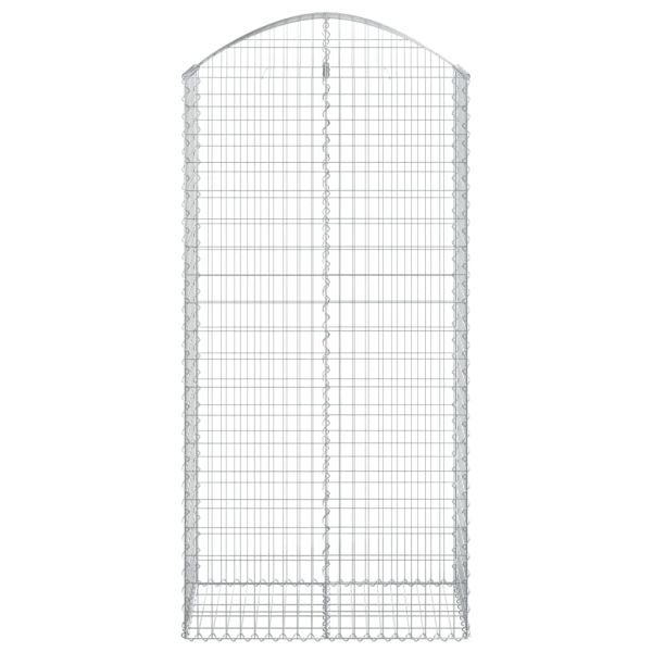 Дъговидна габионна кошница 100x50x200/220 см поцинковано желязо