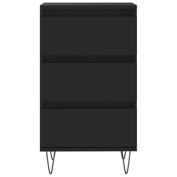 Бюфет черен 40x35x70 см инженерно дърво