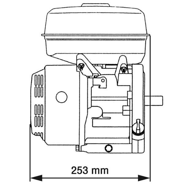 Черен бензинов двигател 6,5 к.с. 4,8 kW