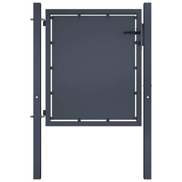 Градинска порта от стомана 100x75 см, антрацит