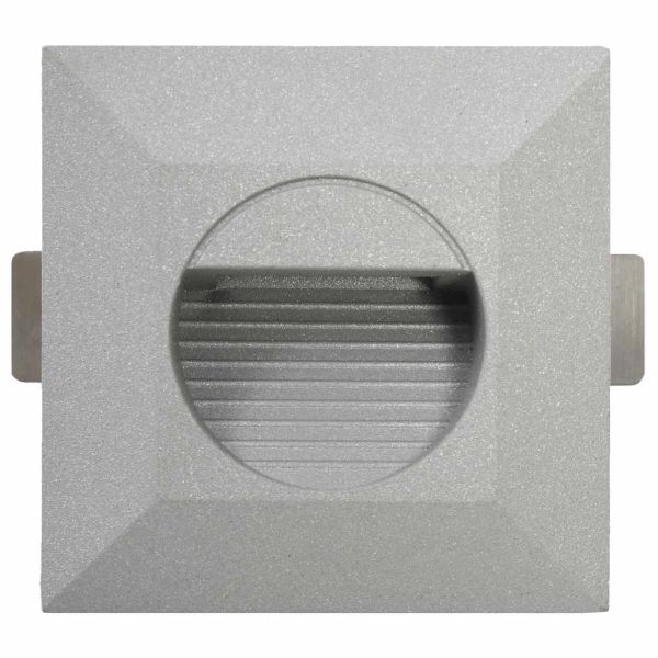 Фасадни LED аплици, 6 бр, 2 W, сребристи, квадратни
