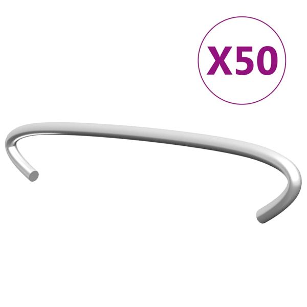 Куки за габиони, 50 бр, поцинкована стомана, 10 см