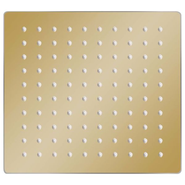 Rainshower душ пита, инокс, 20x20 cм, квадратна, златиста
