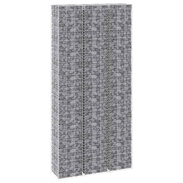 Габиони повдигнати лехи, 3 бр, 30x30x150 см, желязо