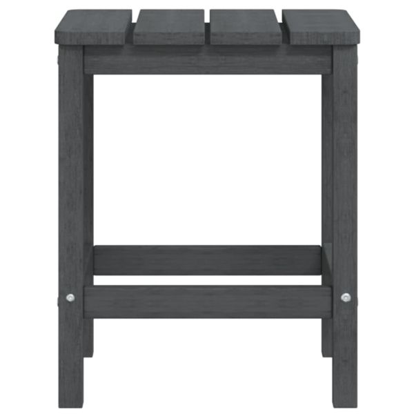 Градински столове "Адирондак" с масичка, HDPE, антрацит