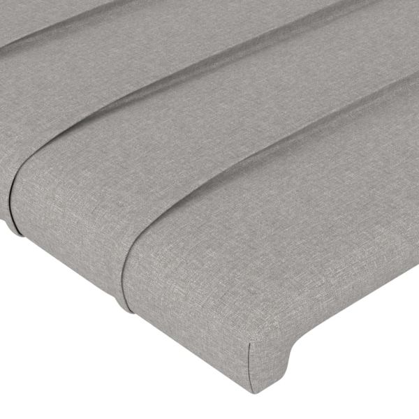Горна табла за легло с уши, светлосива,83x23x78/88 см, плат