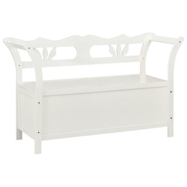 Пейка бяла 107x45x75,5 см масивна ела