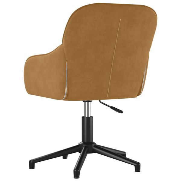 Въртящи се трапезни столове, 2 бр, кафяви, кадифе