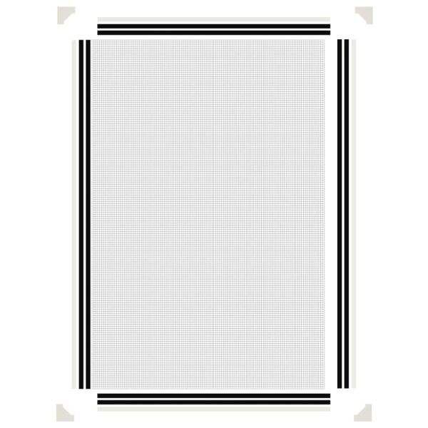 Магнитна мрежа против насекоми за прозорци, бяла, 80x120 см