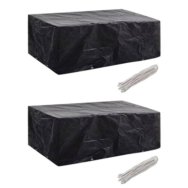 Покривала за градински мебели 2 бр 8 капси 200x160x70 см