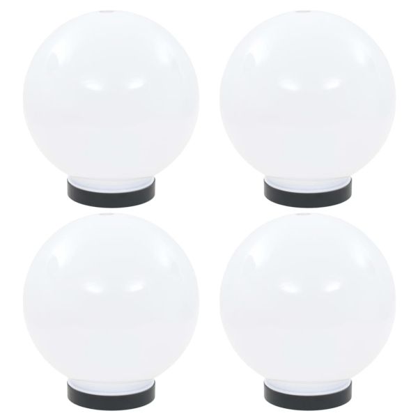 Градински сфери за LED лампи, 4 бр, 20 см, PMMA