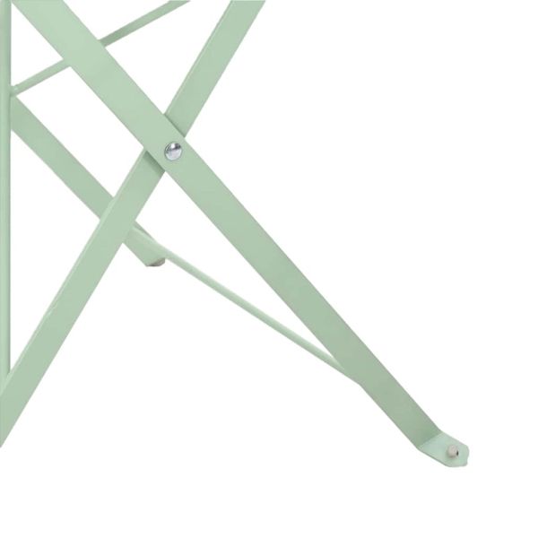 Сгъваем градински стол 2 pcs Светъл мента 42 x 46 x 82см Метал