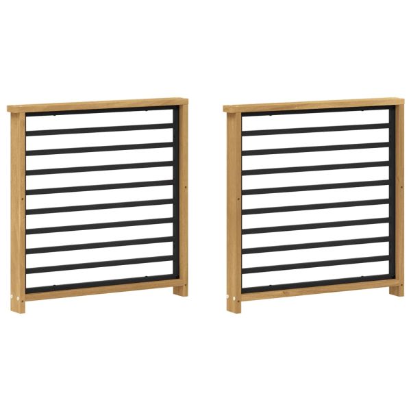 Модул с подлакътници 2 бр. Бяло 60 x 6 x 61 см