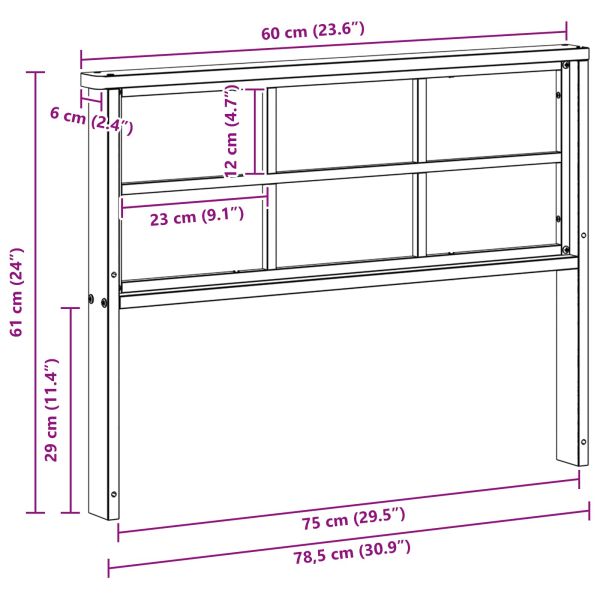 Модул с подлакътници 2 бр. Бяло 80 x 6 x 61 см