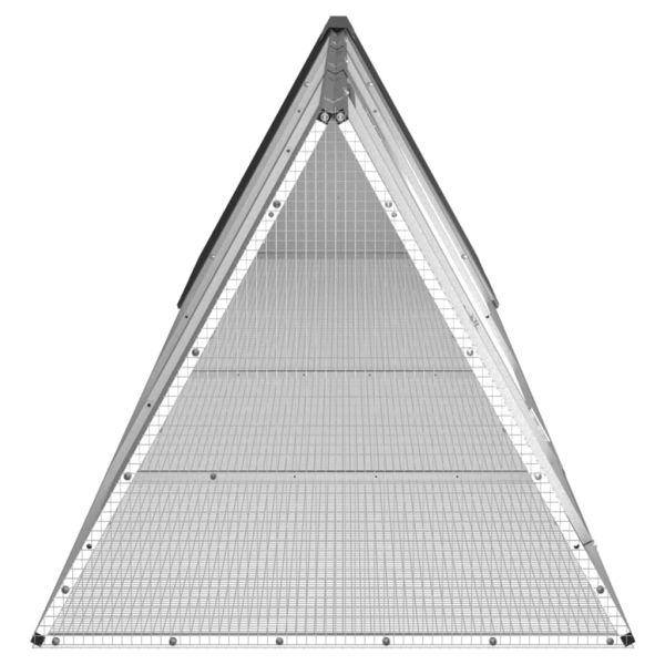 Клетка за зайци антрацит 403,5x80,5x71 см поцинкована стомана