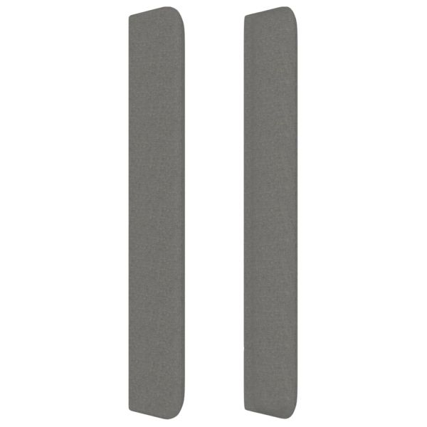 Горна табла за легло с уши, тъмносива, 83x16x118/128 см, плат