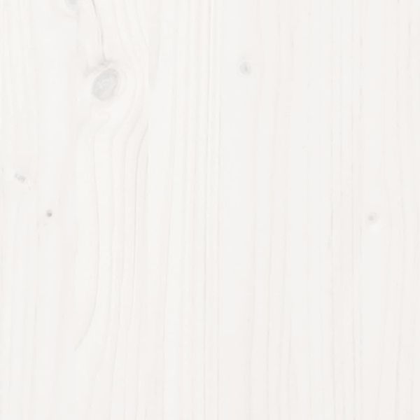 Рамка за легло бяла масивно дърво 75x190 см Small Single