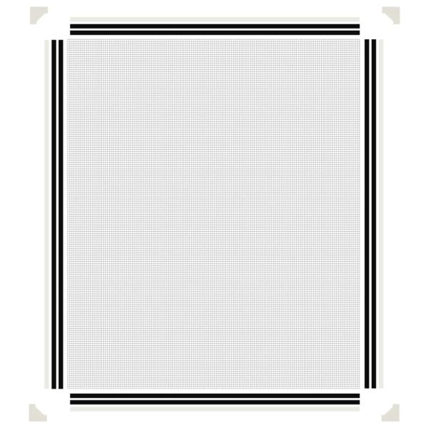 Магнитна мрежа против насекоми за прозорци, бяла, 100x120 см