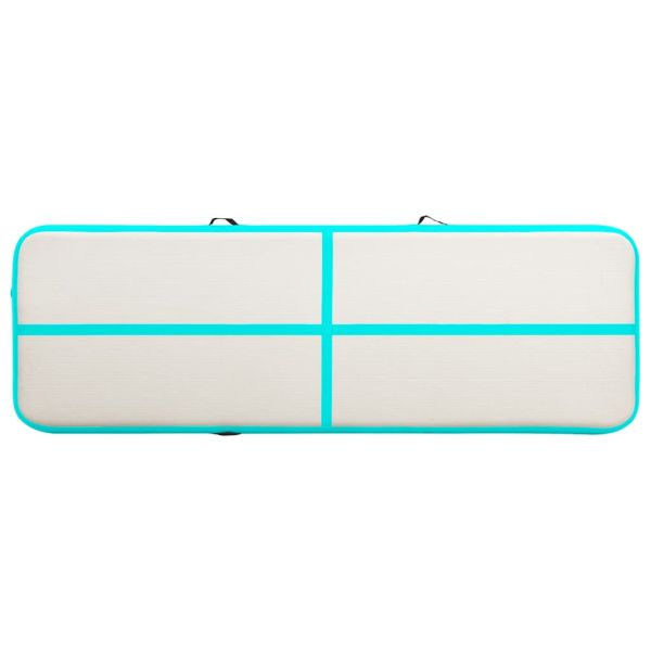 Надуваем дюшек за гимнастика с помпа, 500x100x15 см, PVC, зелен