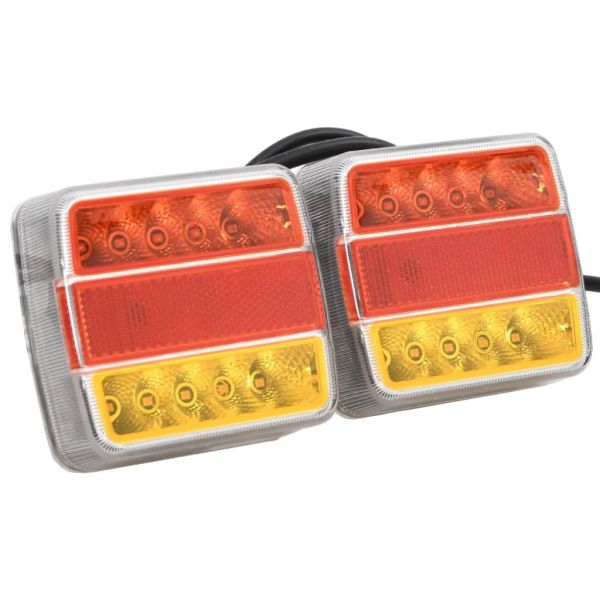 Светлини за ремарке 2 бр червени 10,5x7,5x10 см 12V LED крушка