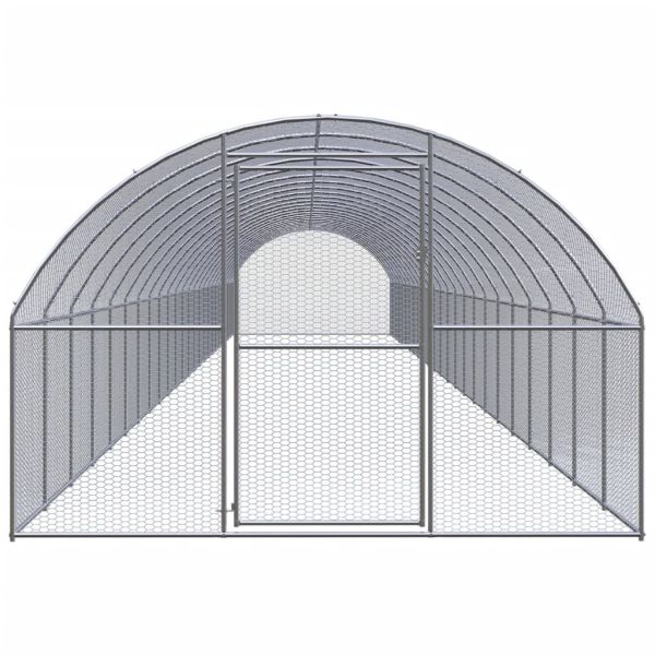Птичарник на открито, 3x24x2 м, поцинкована стомана