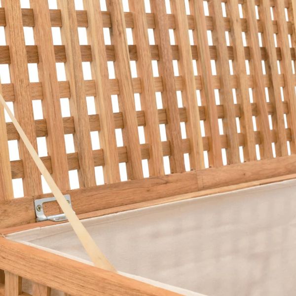 Кош за пране, 77,5x37,5x46,5 см, орехова дървесина масив