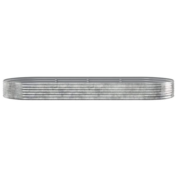 Градинска повдигната леха поцинкована стомана сребрист